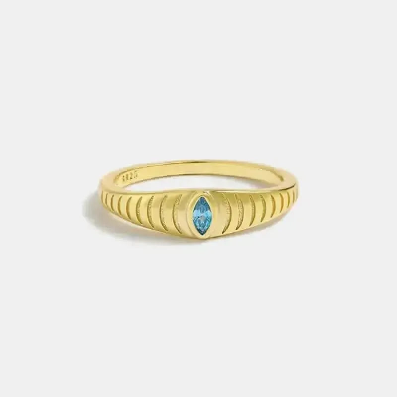 925 Sterling Silver Inlaid Zircon Ring - Bad Moms Club