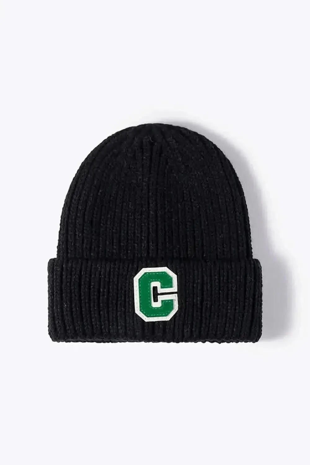 Letter C Patch Cuffed Beanie - Bad Moms Club