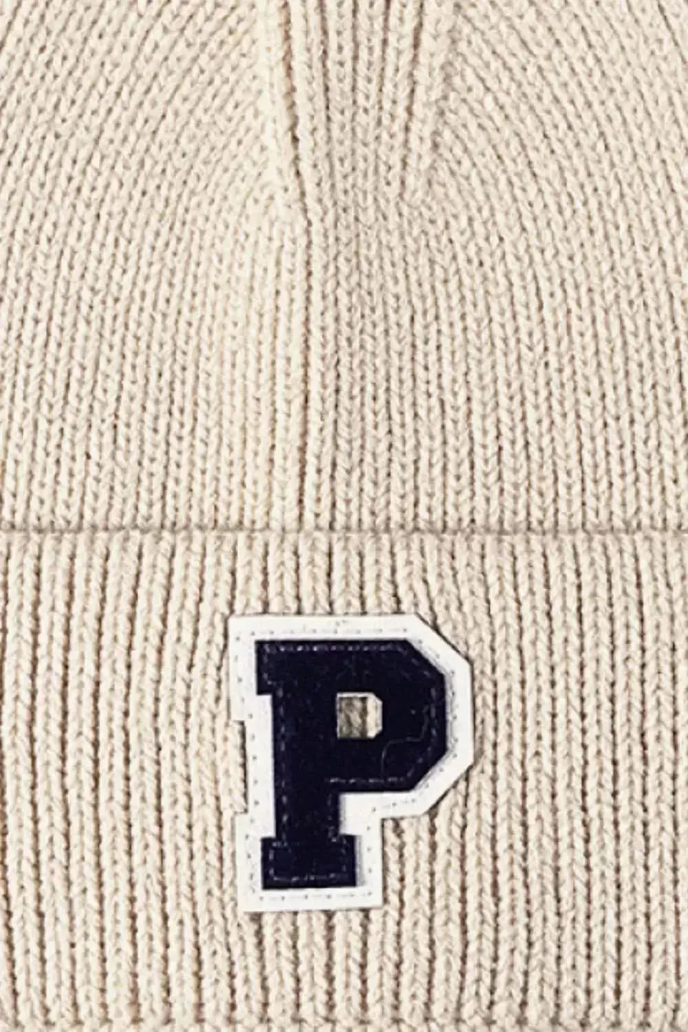 Letter Patch Cuffed Knit Beanie - Bad Moms Club