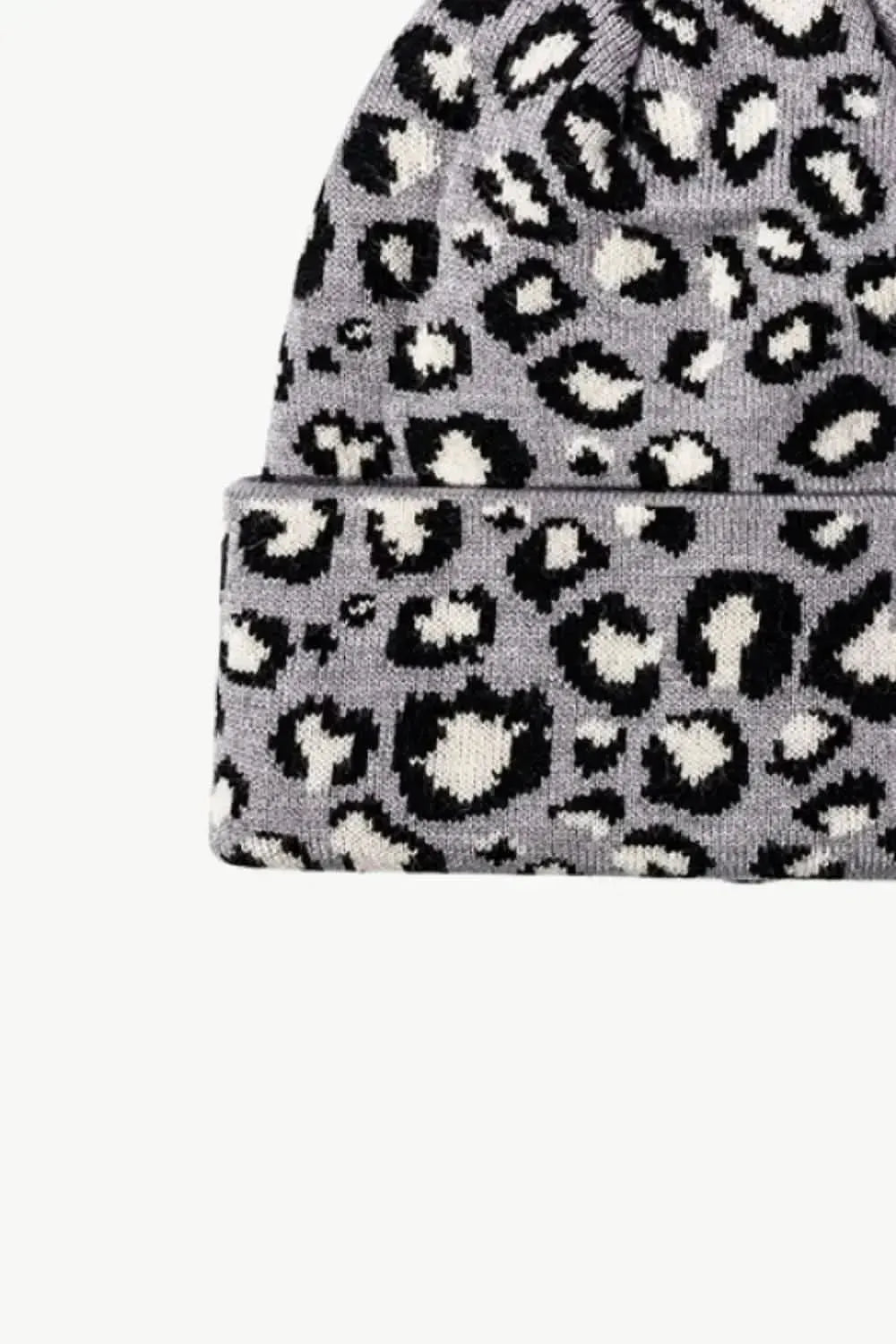 Leopard Pattern Cuffed Beanie - Bad Moms Club
