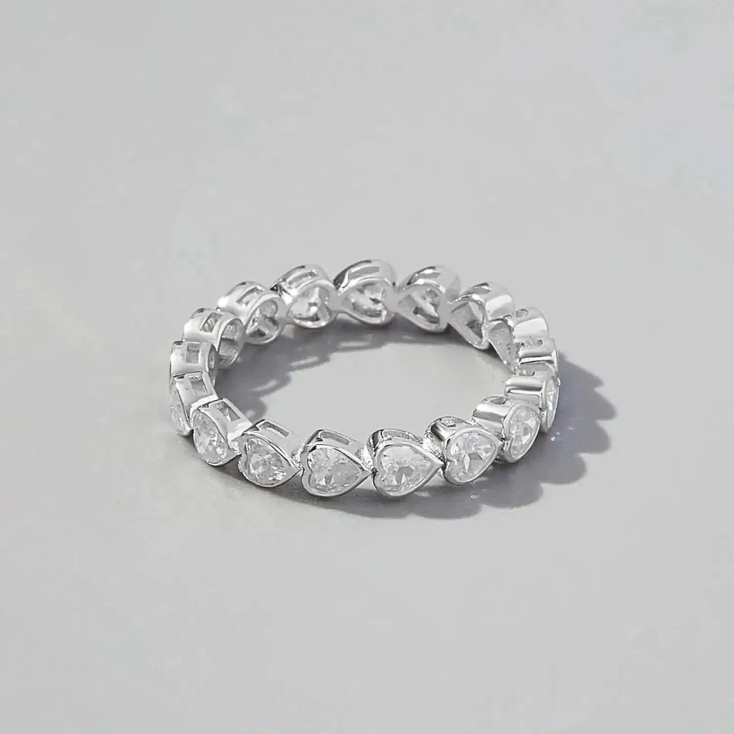 925 Sterling Silver Zircon Heart Ring - Bad Moms Club