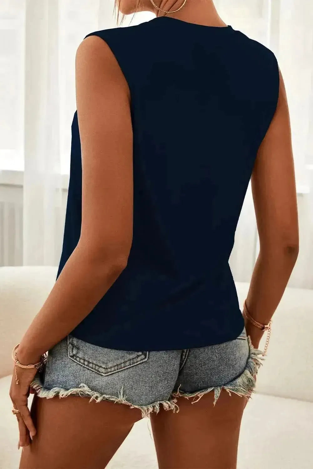 Cutout Sleeveless Top - Bad Moms Club