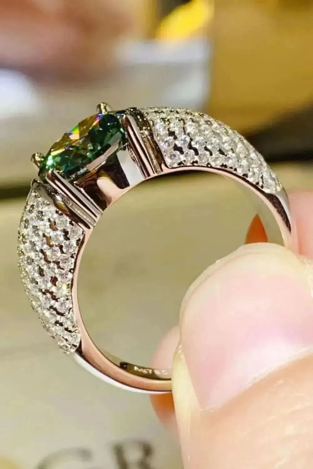 3 Carat Moissanite Side Stone Ring - Bad Moms Club