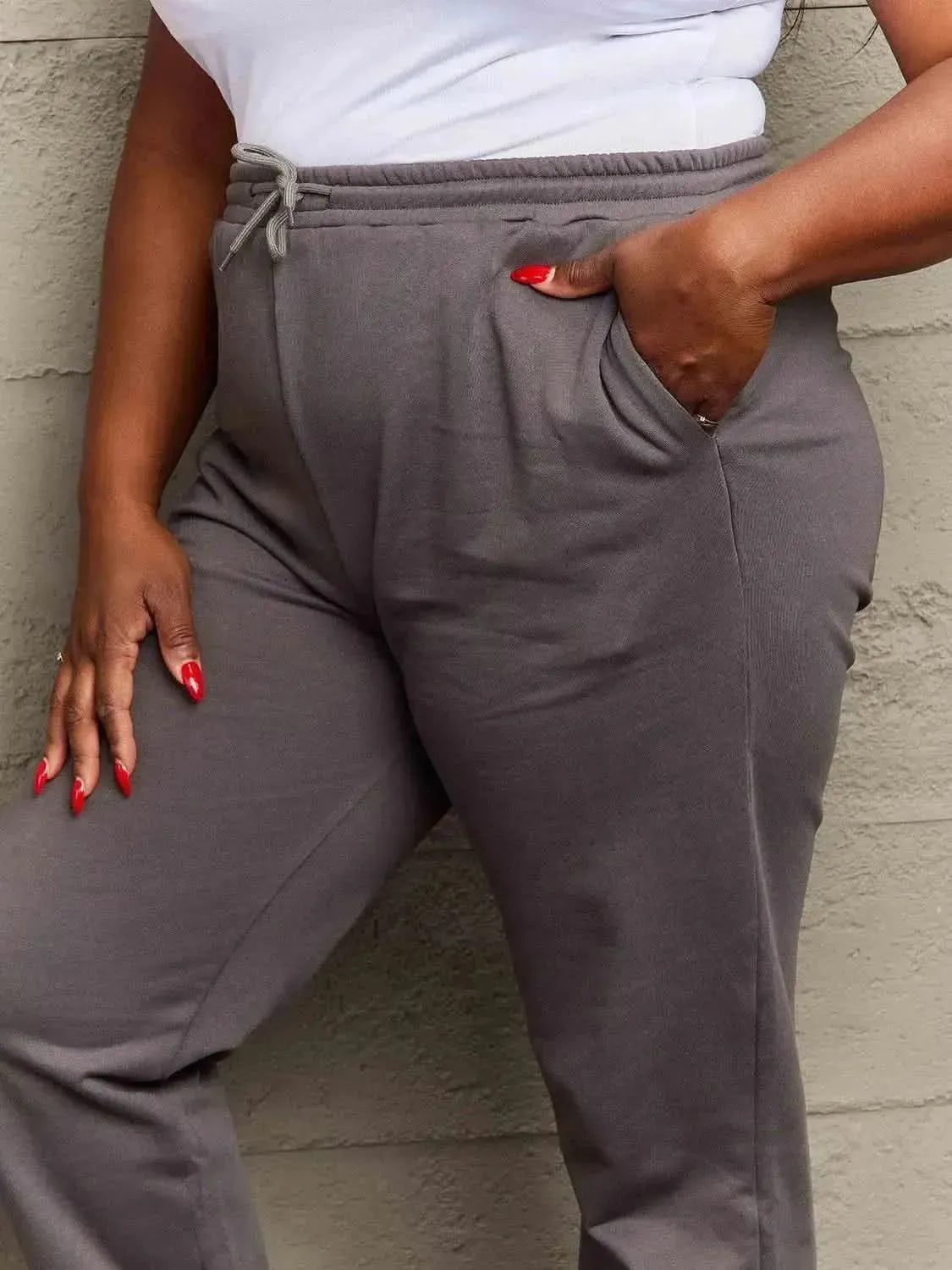 Simply Love Full Size Drawstring Sweatpants - Bad Moms Club
