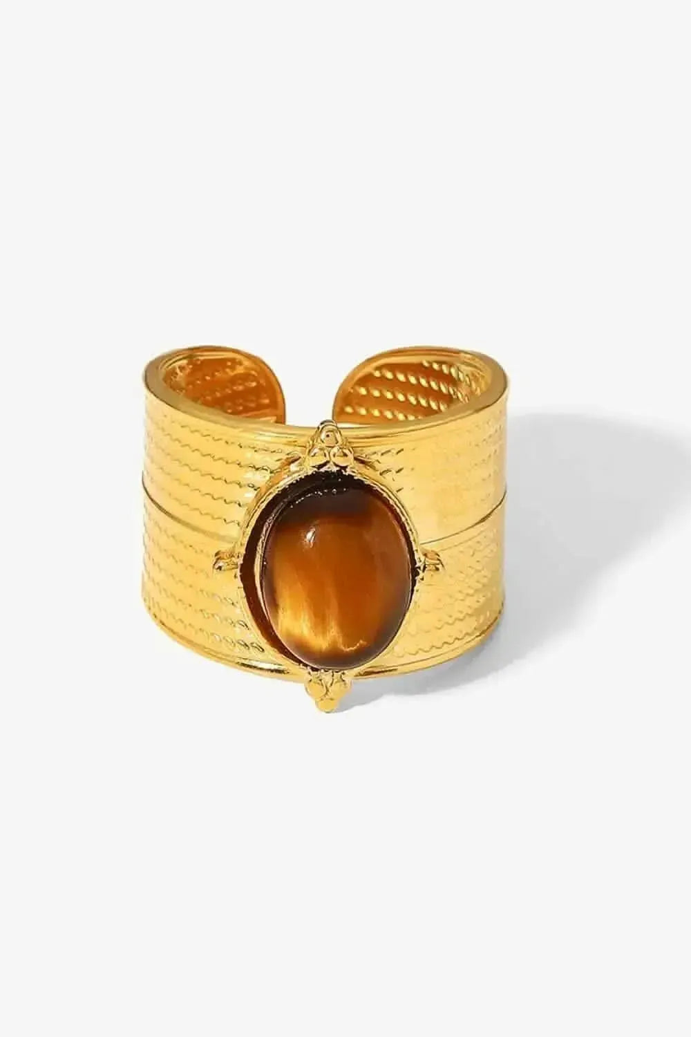 18K Gold-Plated Wide Open Ring - Bad Moms Club