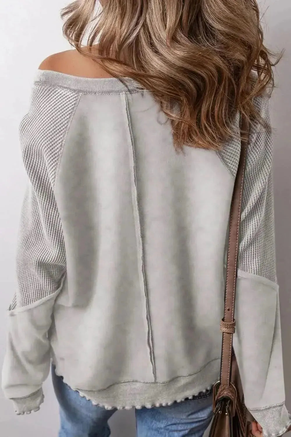 Exposed Seam Long Sleeve Sweatshirt - Bad Moms Club