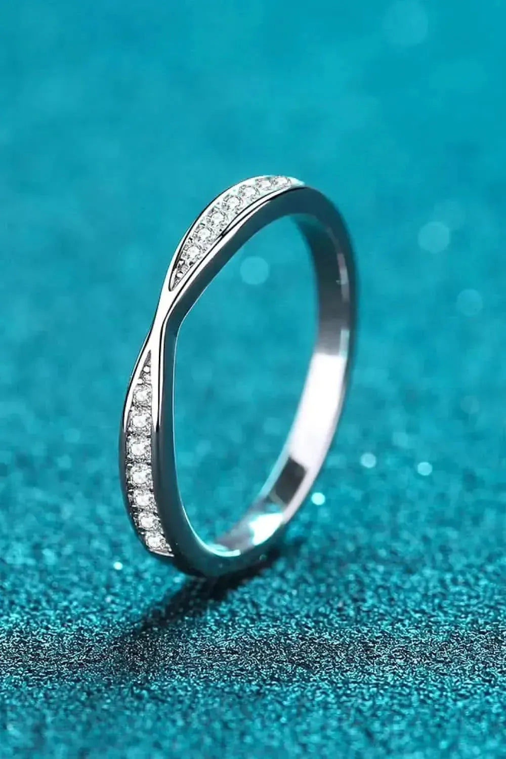 Moissanite Rhodium-Plated Ring - Bad Moms Club
