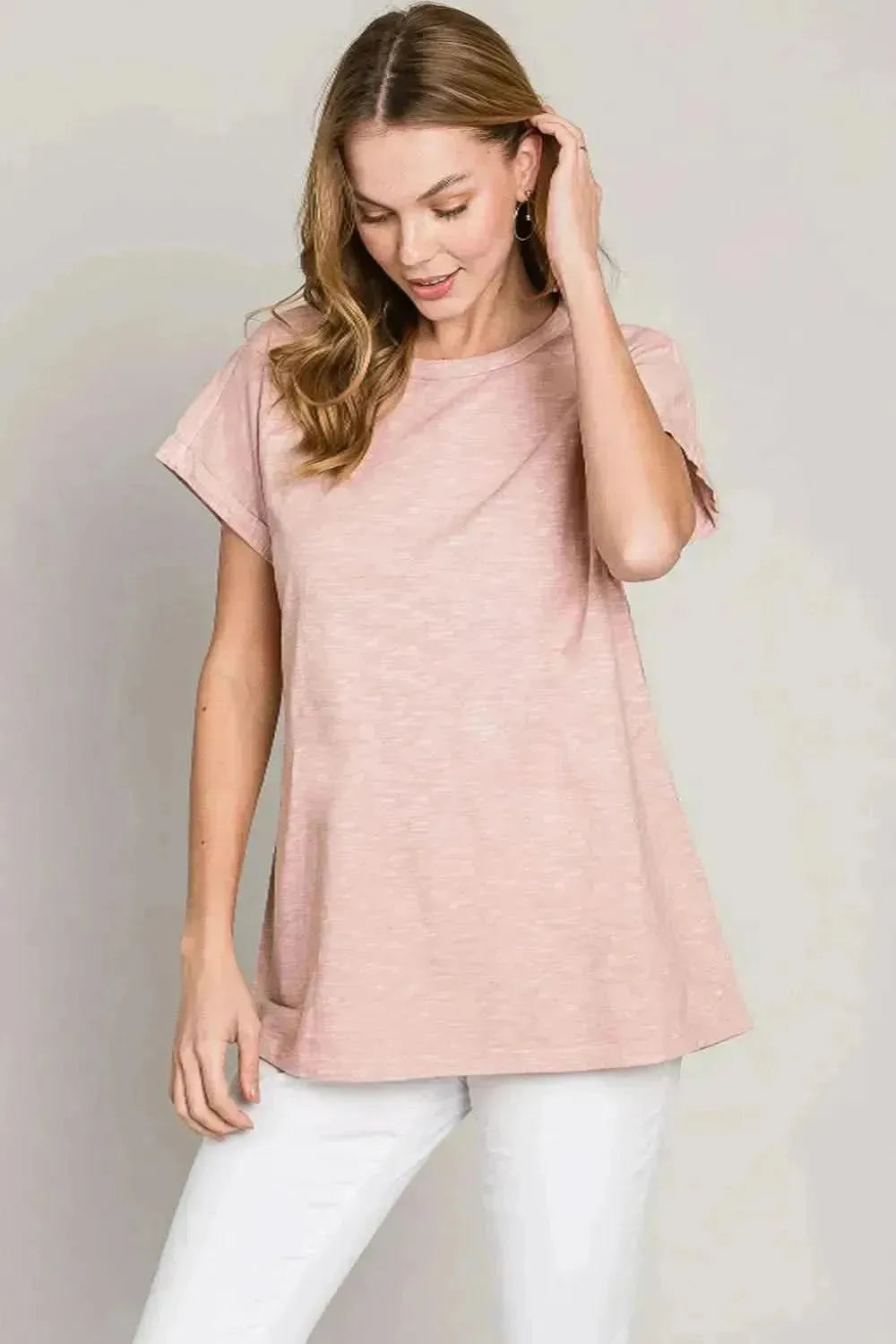Cotton Bleu by Nu Label Plaid Short Sleeve T-Shirt - Bad Moms Club