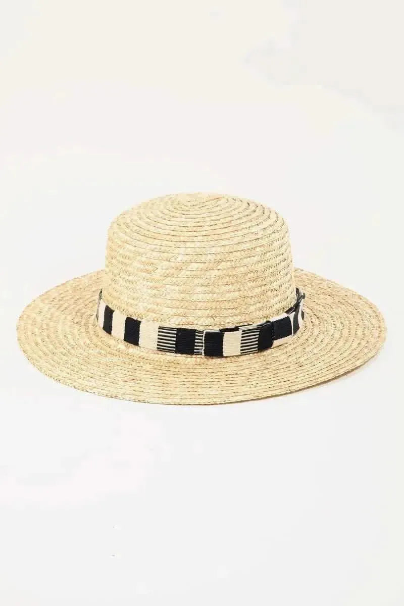 Fame Strap Wide Brim Straw Hat - Bad Moms Club