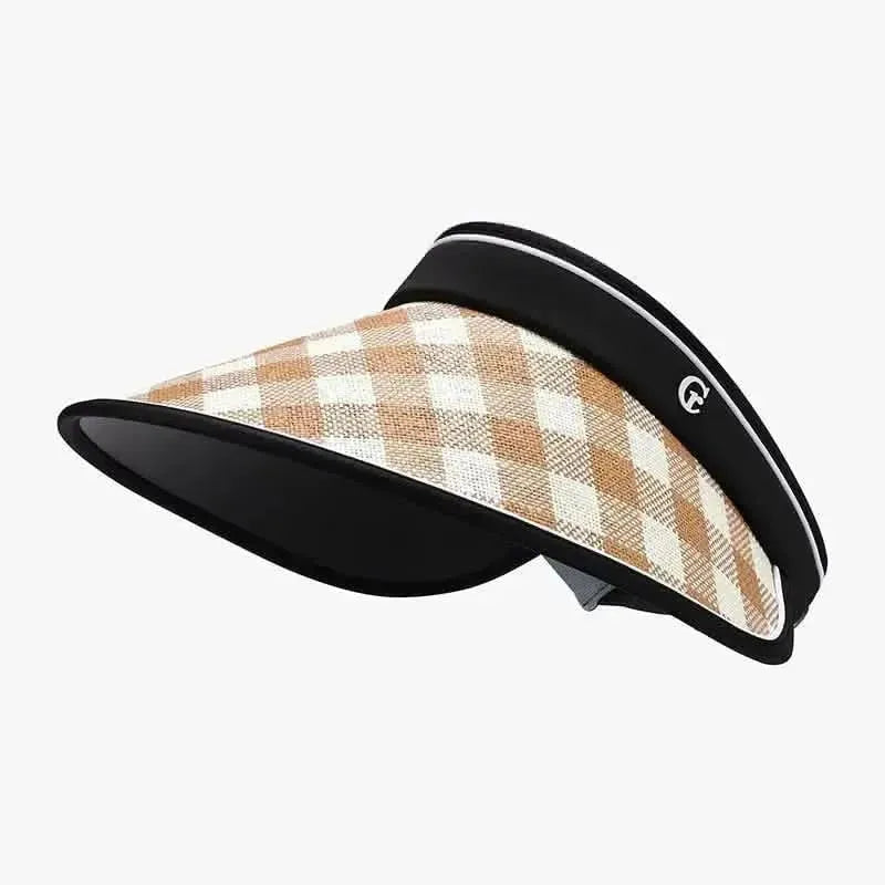 Plaid Natural Grass Adjustable Sun Hat - Bad Moms Club