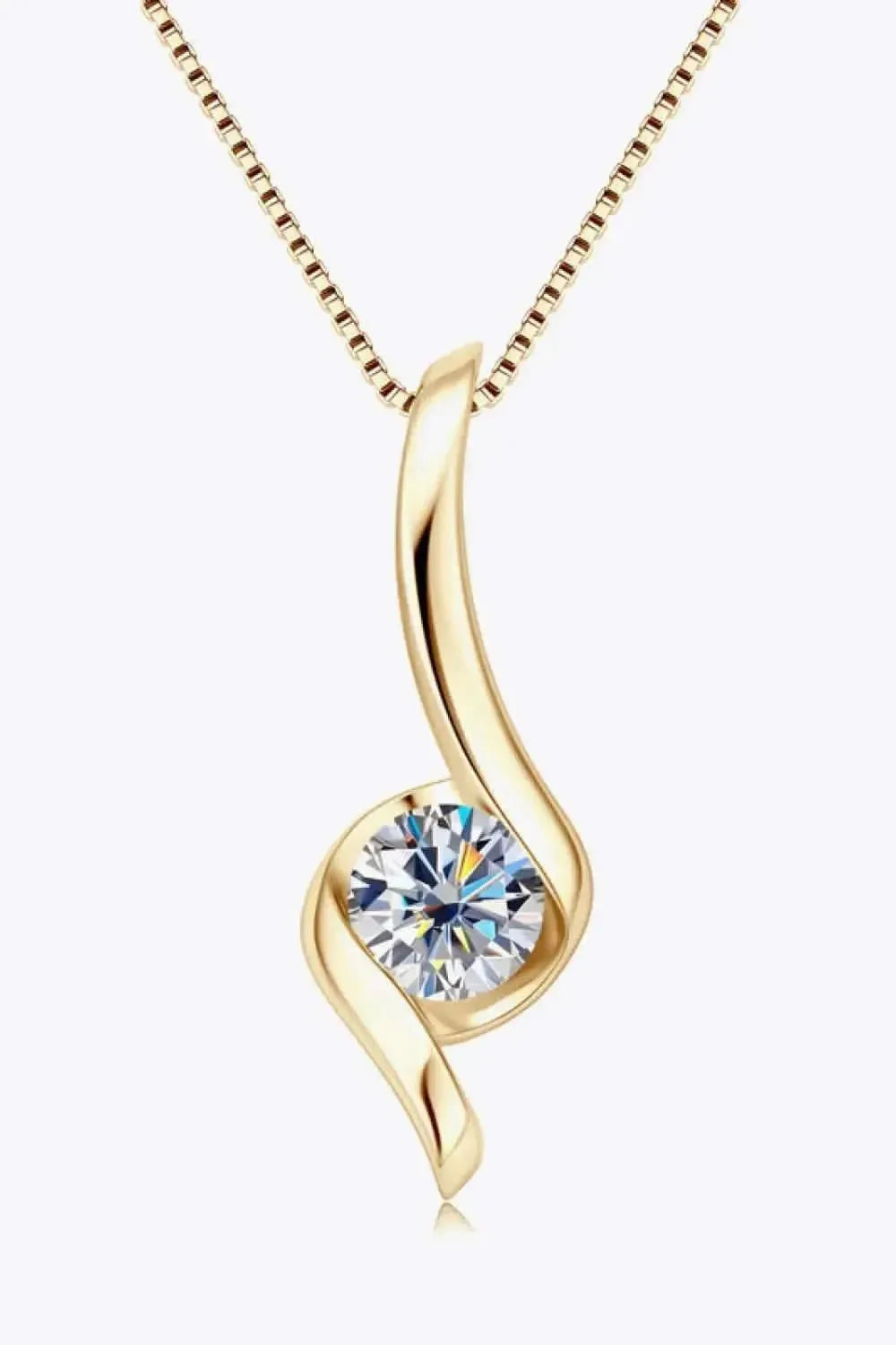 1 Carat Moissanite 925 Sterling Silver Necklace - Bad Moms Club