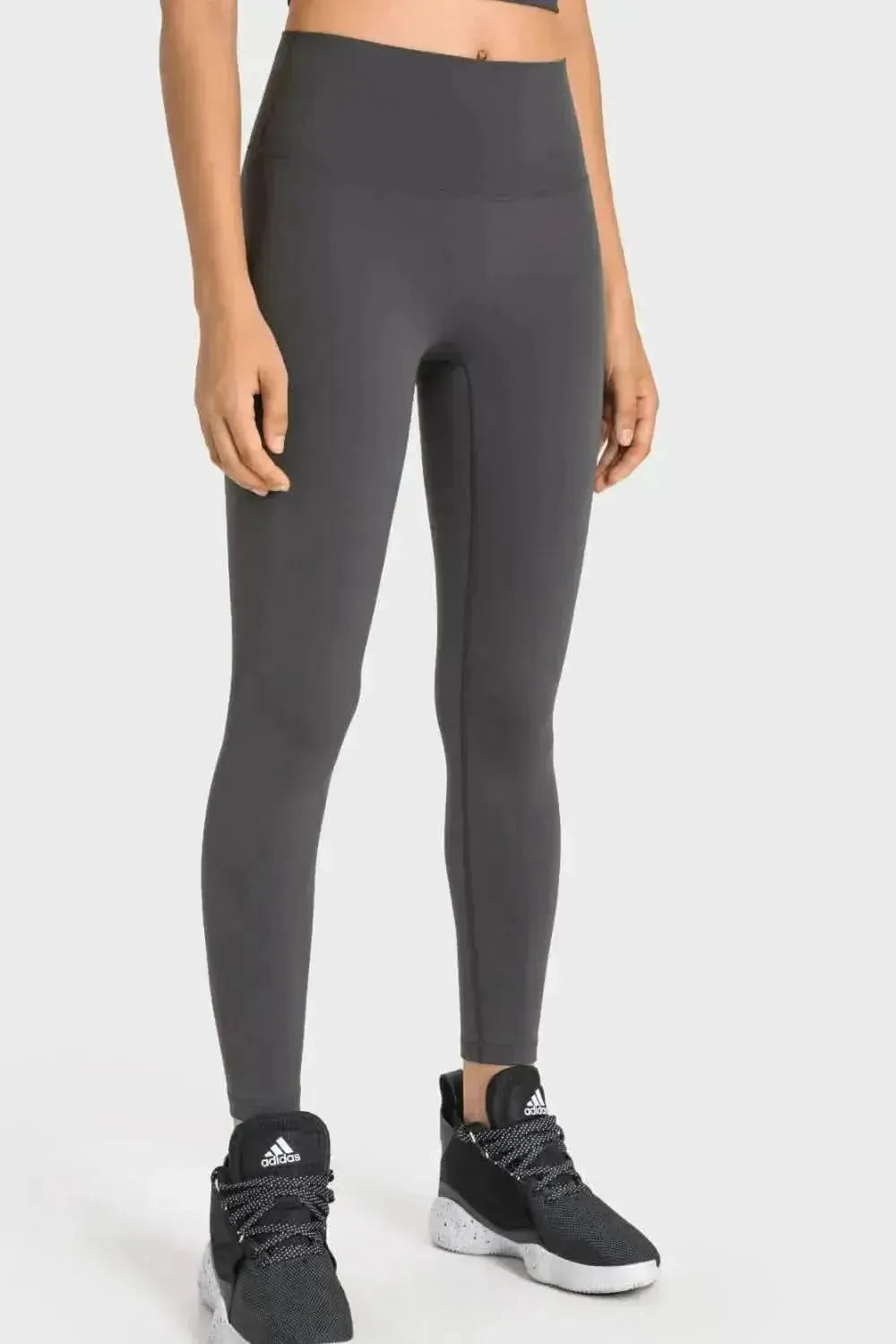 High-Rise Wide Waistband Yoga Leggings - Bad Moms Club
