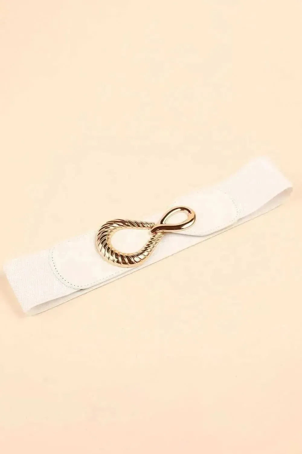 Ribbed Alloy Buckle Elastic Belt - Bad Moms Club