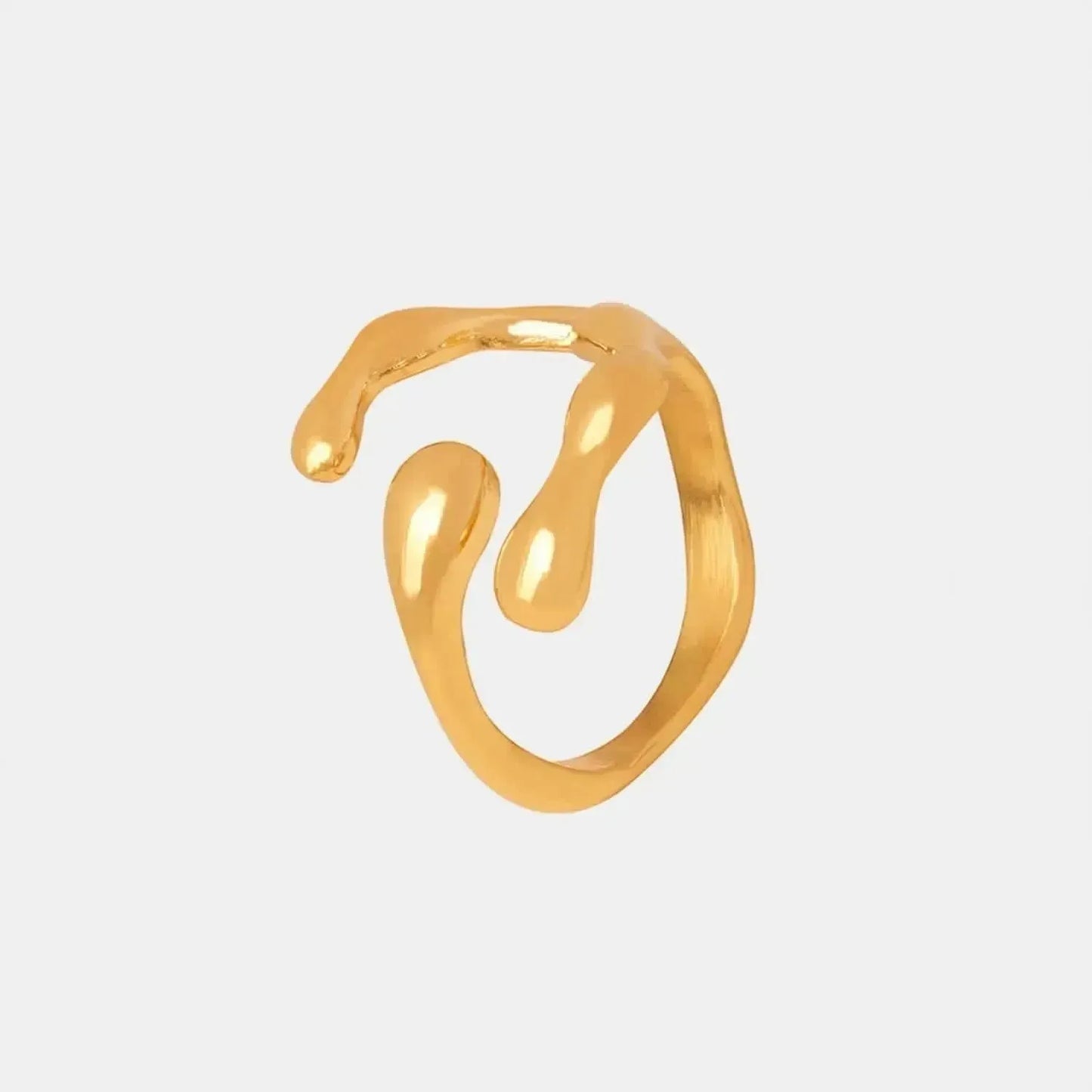18K Gold-Plated Irregular Open Ring - Bad Moms Club