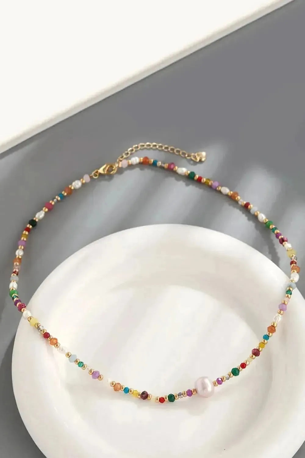 Multicolored Bead Necklace - Bad Moms Club