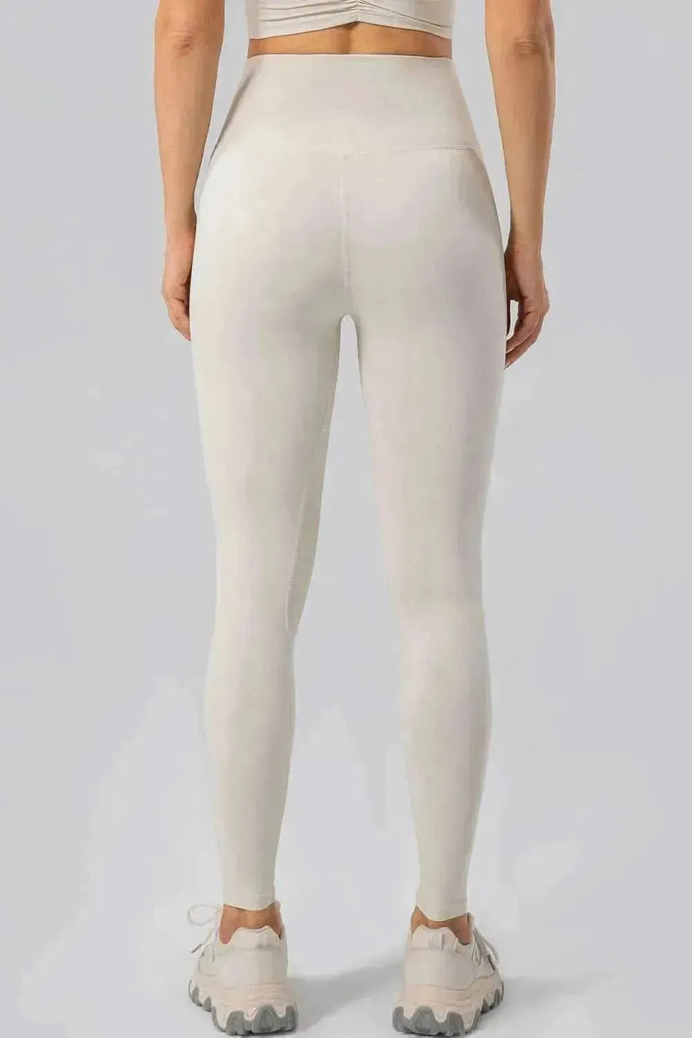 High Waist Wide Waistband Active Leggings - Bad Moms Club