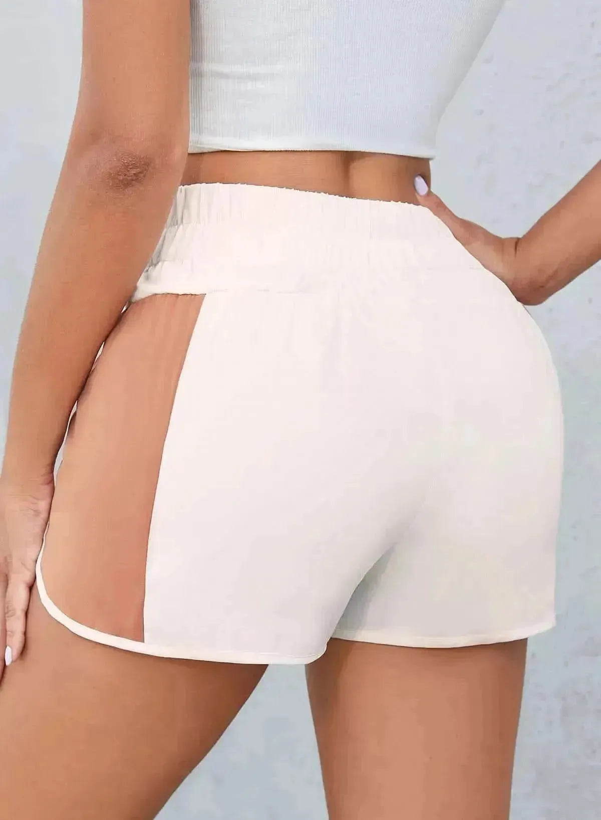 Color Block Wide Waistband Shorts - Bad Moms Club