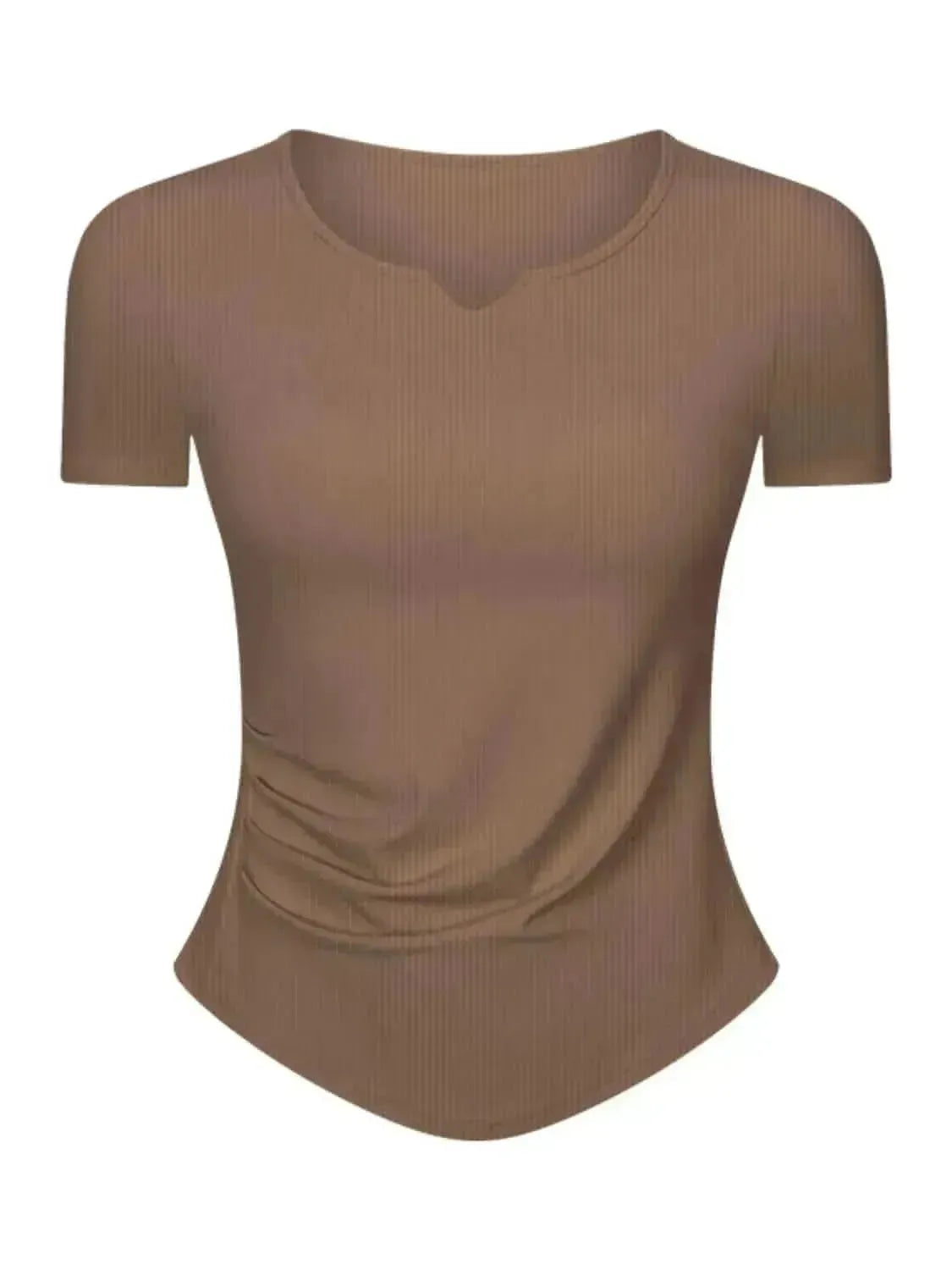 Notched Short Sleeve Active T-Shirt - Bad Moms Club