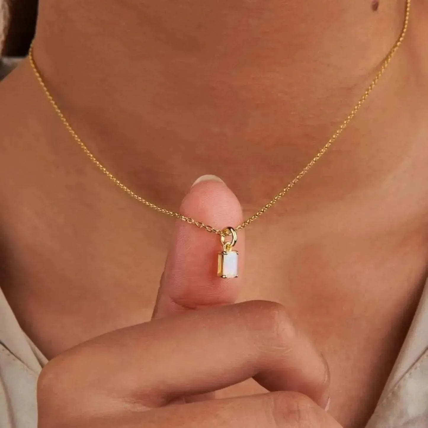 Titanium Steel Inlaid Zircon Pendant Necklace - Bad Moms Club