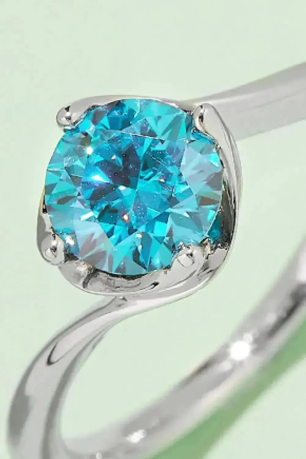 1 Carat Moissanite 925 Sterling Silver Solitaire Ring - Bad Moms Club