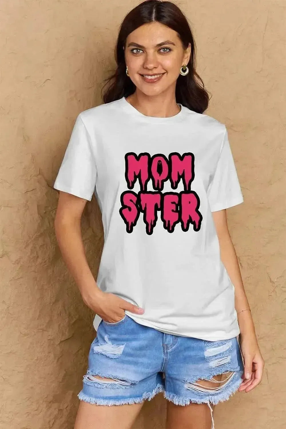 Simply Love Full Size MOM STER Graphic Cotton T-Shirt - Bad Moms Club