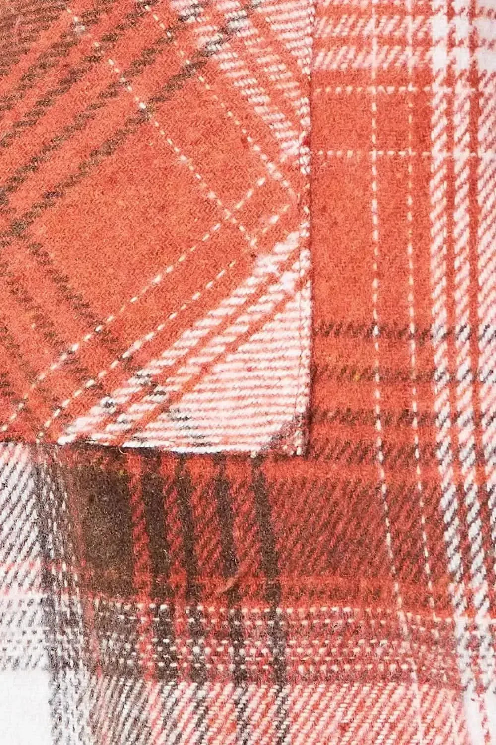 Plaid Collared Neck Long Sleeve Shirt - Bad Moms Club