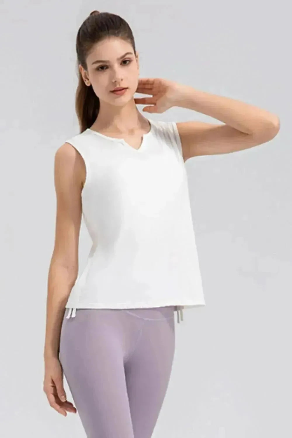 Notched Wide Strap Active Tank - Bad Moms Club