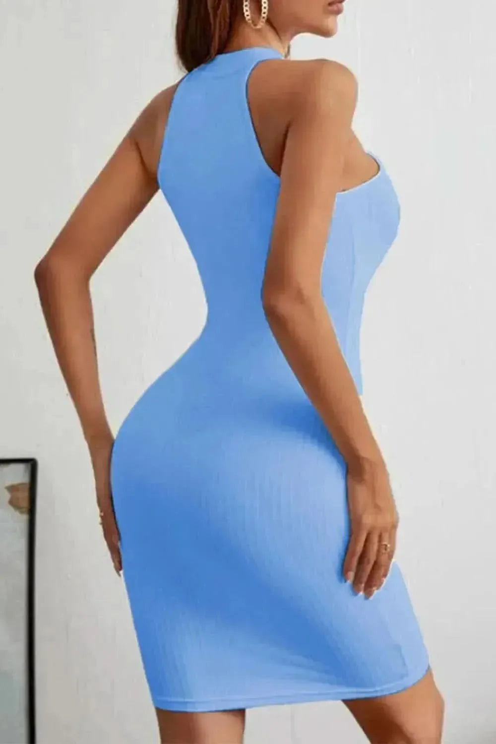 Lace-Up Sleeveless Pencil Dress - Bad Moms Club