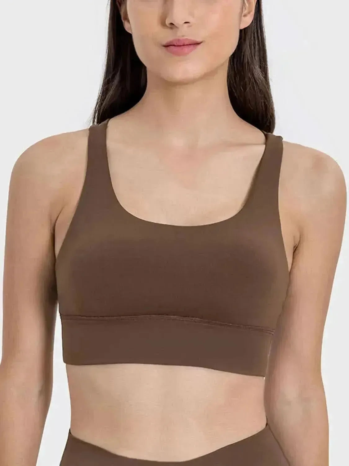 Crisscross Scoop Neck Active Tank - Bad Moms Club