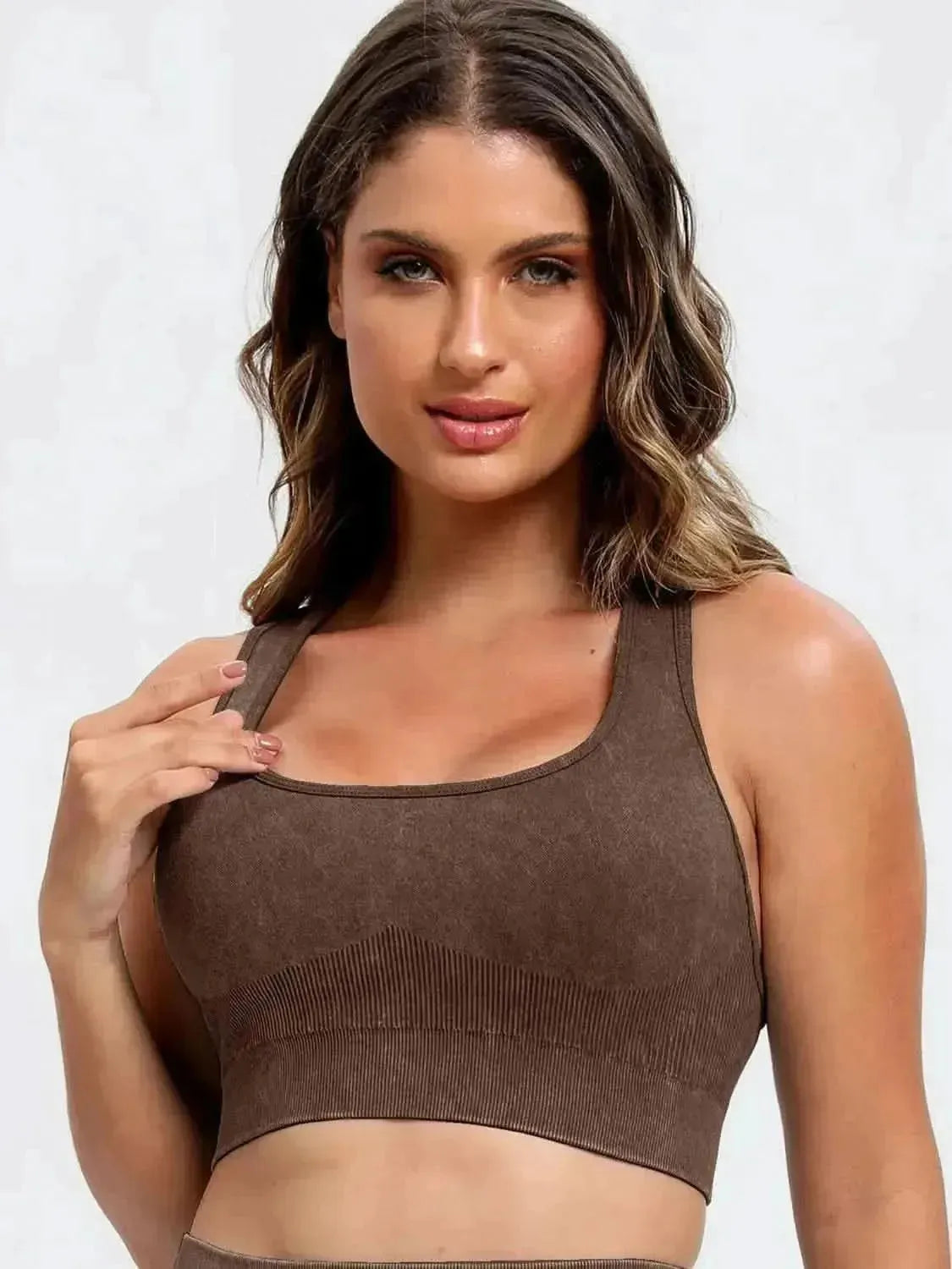 Scoop Neck Wide Strap Top and Shorts Active Set - Bad Moms Club
