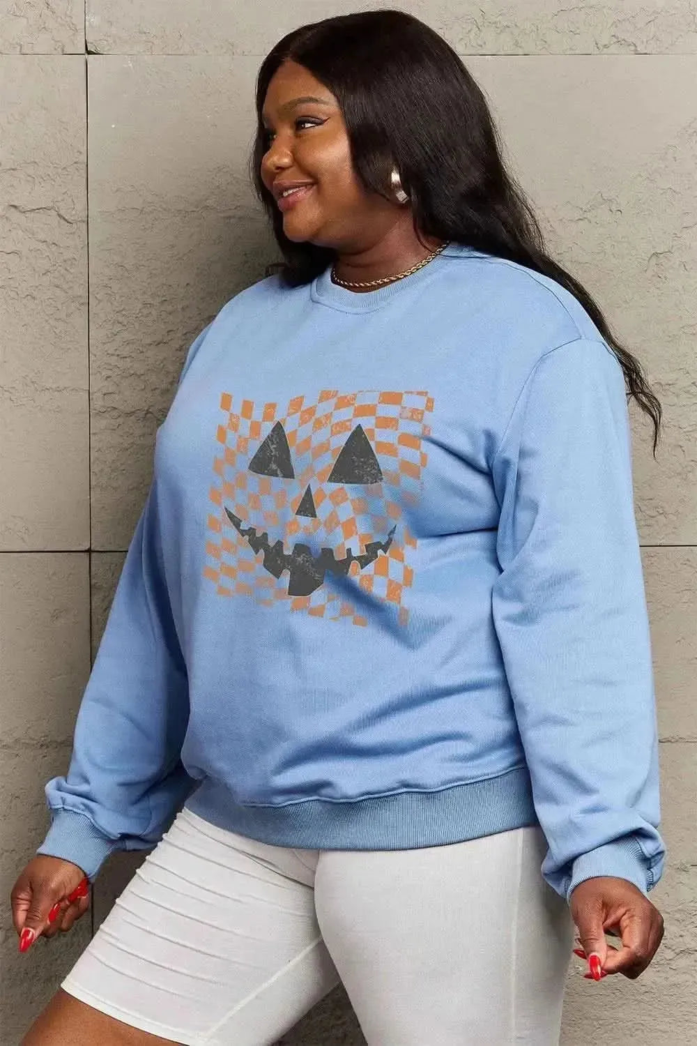Simply Love Full Size Graphic Dropped Shoulder Sweatshirt - Bad Moms Club