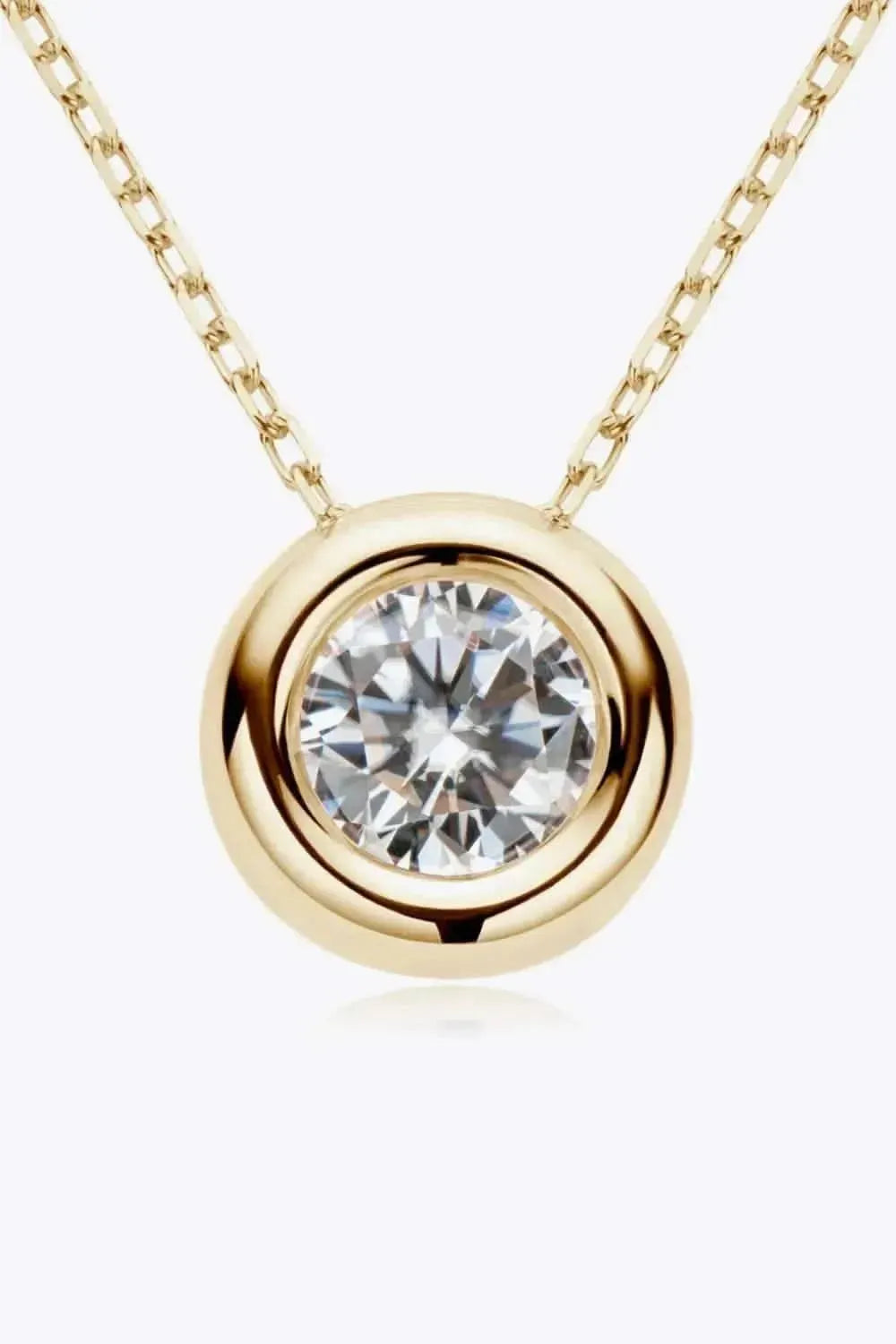 Adored 1 Carat Moissanite Pendant 925 Sterling Silver Necklace - Bad Moms Club