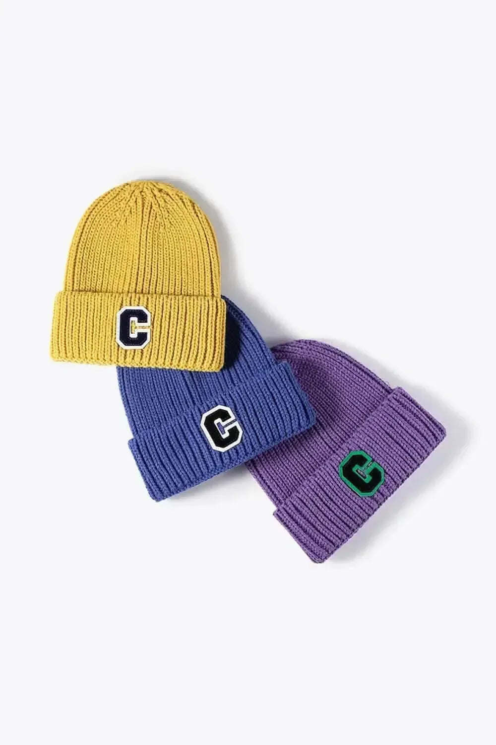 Letter C Patch Cuffed Beanie - Bad Moms Club