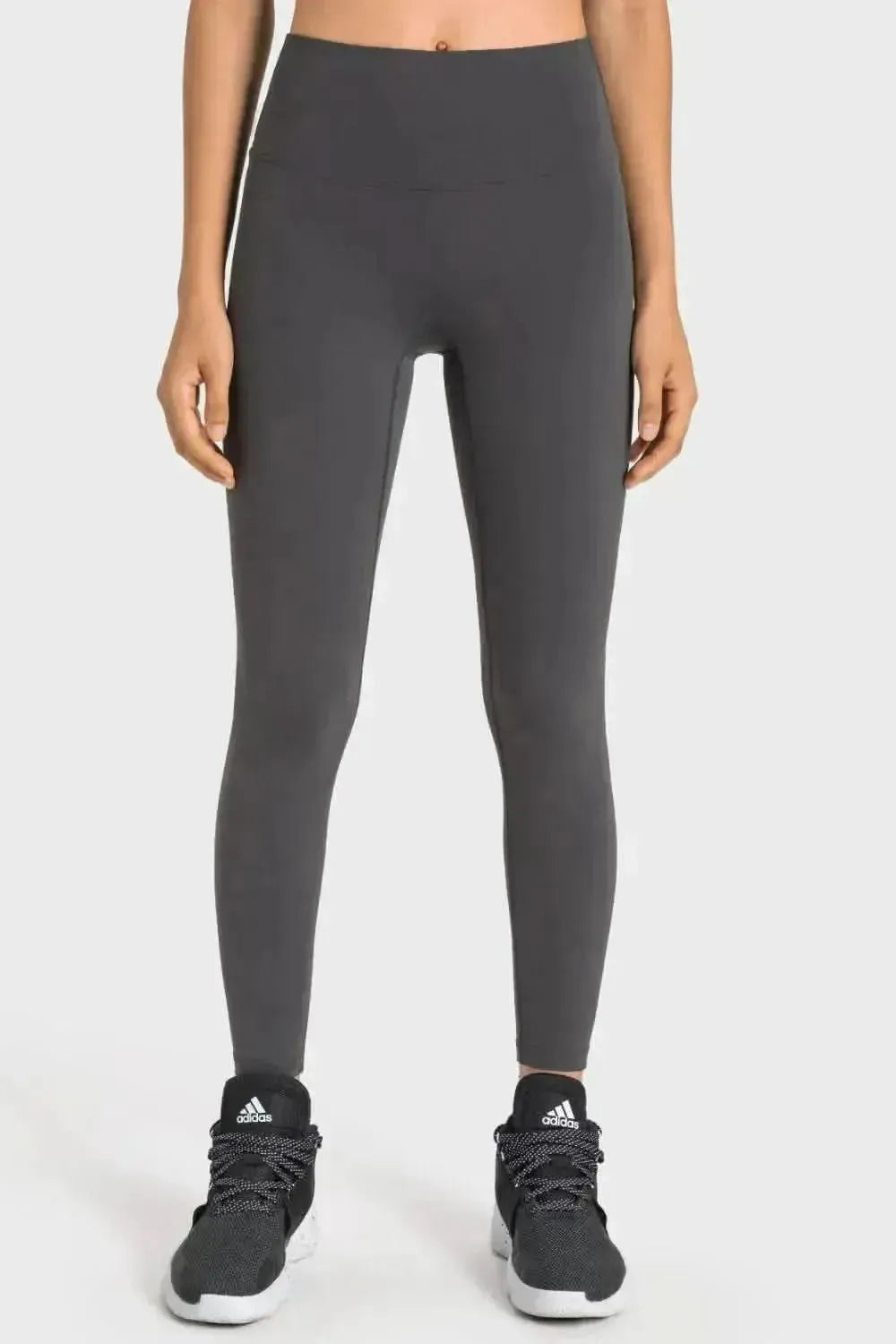 High-Rise Wide Waistband Yoga Leggings - Bad Moms Club