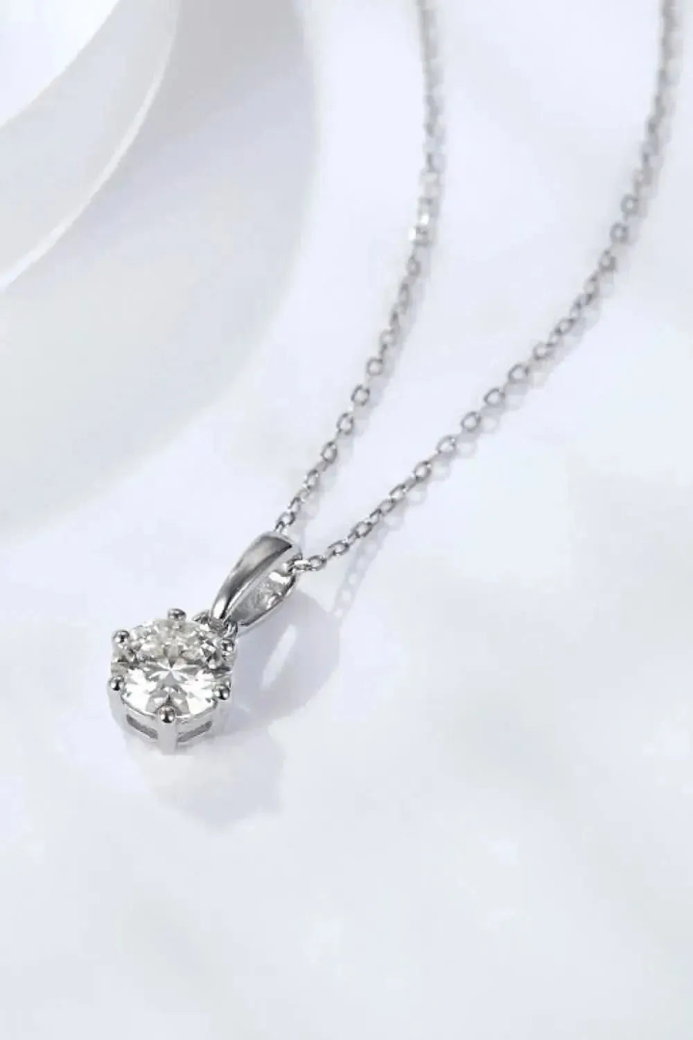 2 Carat 6-Prong Moissanite Pendant Necklace - Bad Moms Club