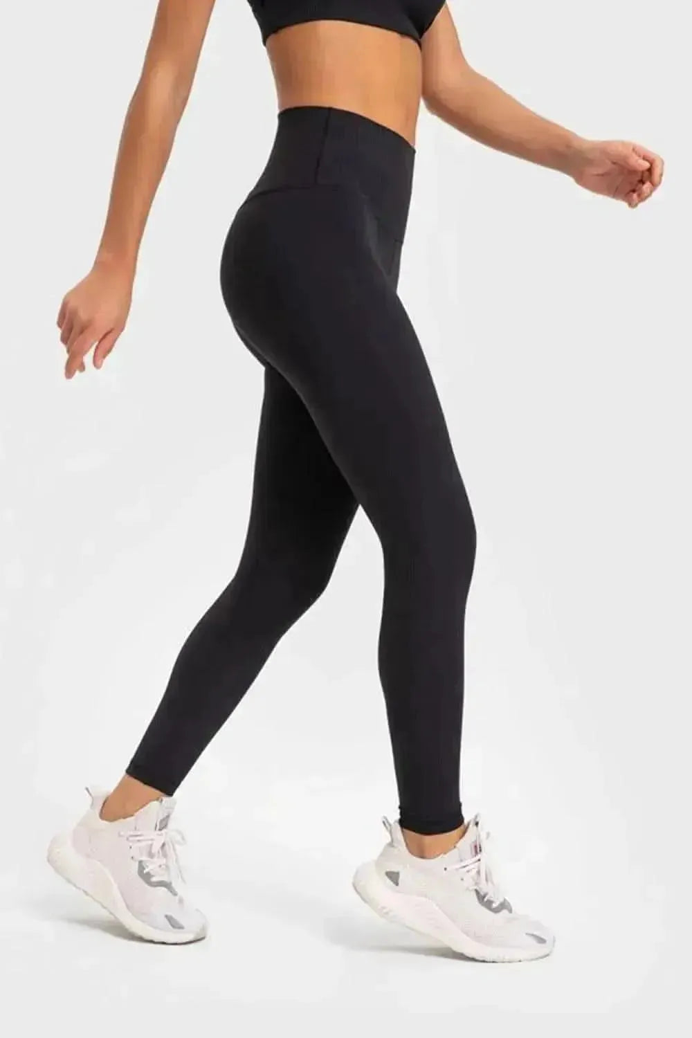 Highly Stretchy Wide Waistband Yoga Leggings - Bad Moms Club