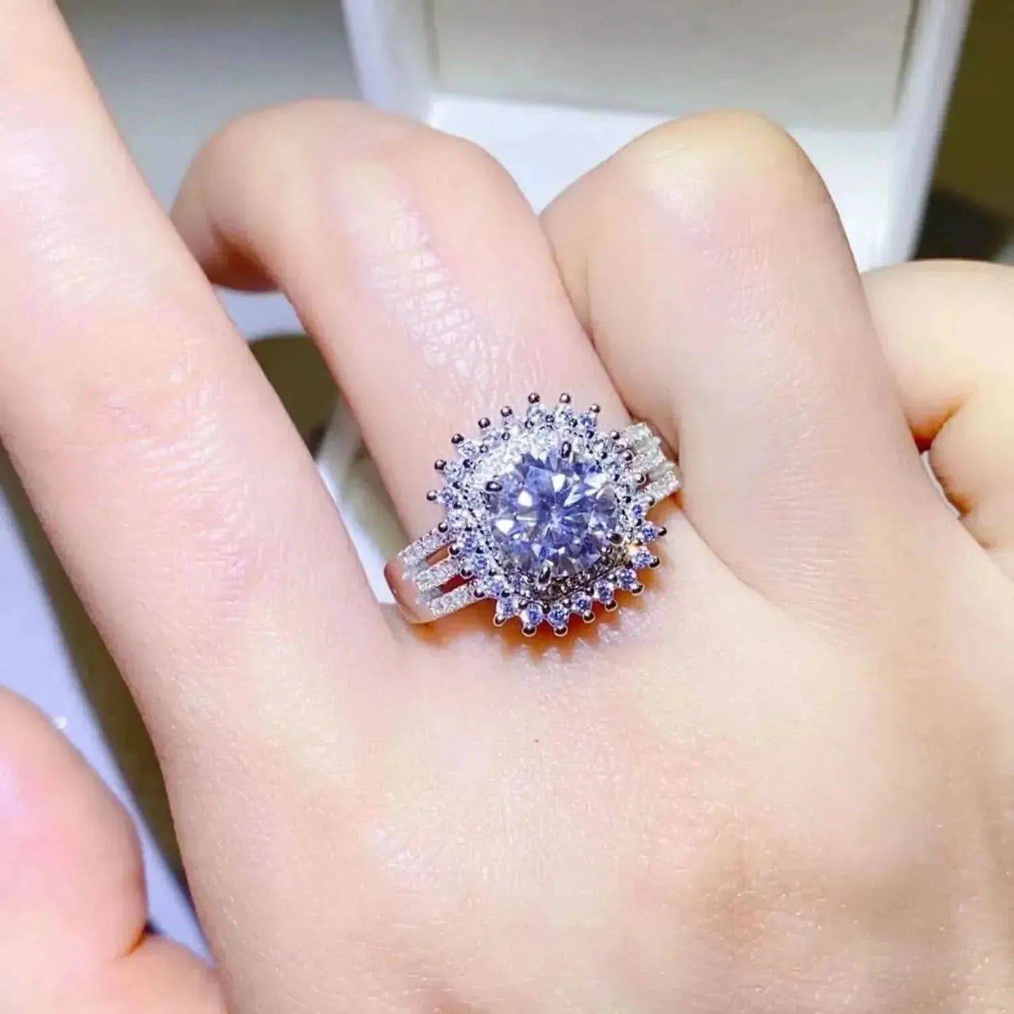 2 Carat Moissanite 925 Sterling Silver Ring - Bad Moms Club