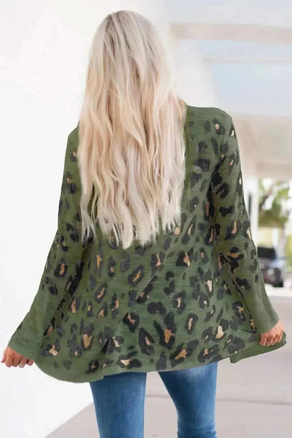 Printed Long Sleeve Cardigan - Bad Moms Club