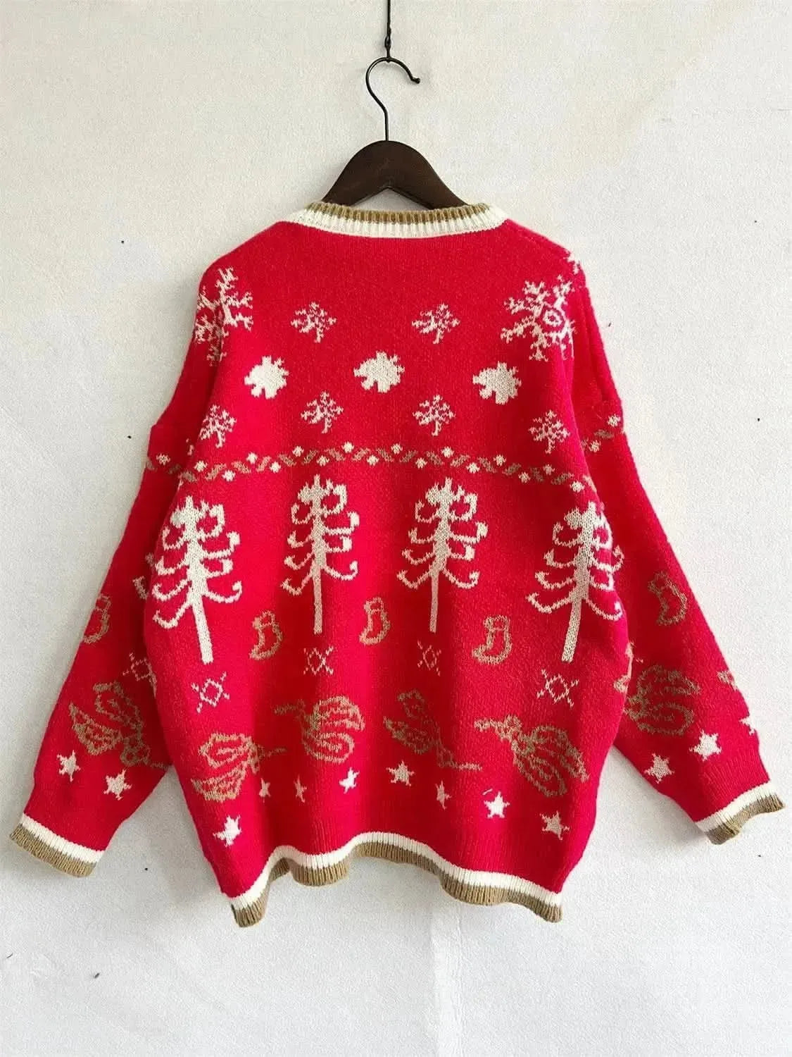 HAPPY Round Neck Long Sleeve Sweater - Bad Moms Club
