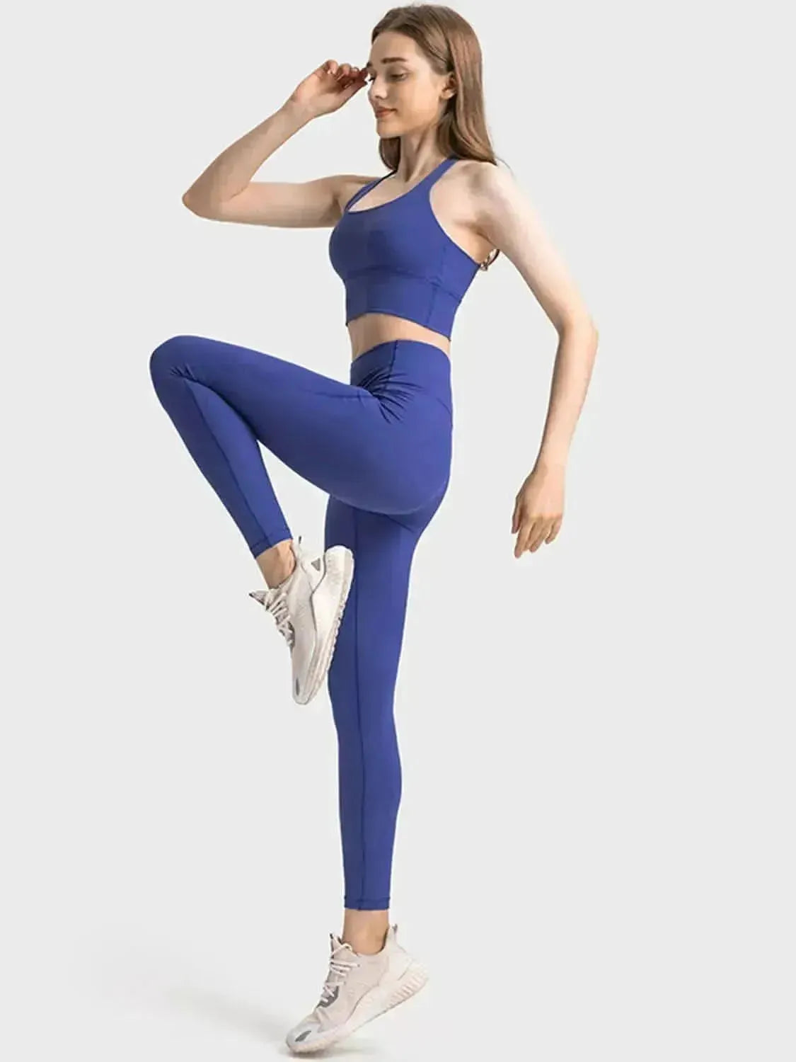 Scoop Neck Crisscross Straps Sports Bra - Bad Moms Club
