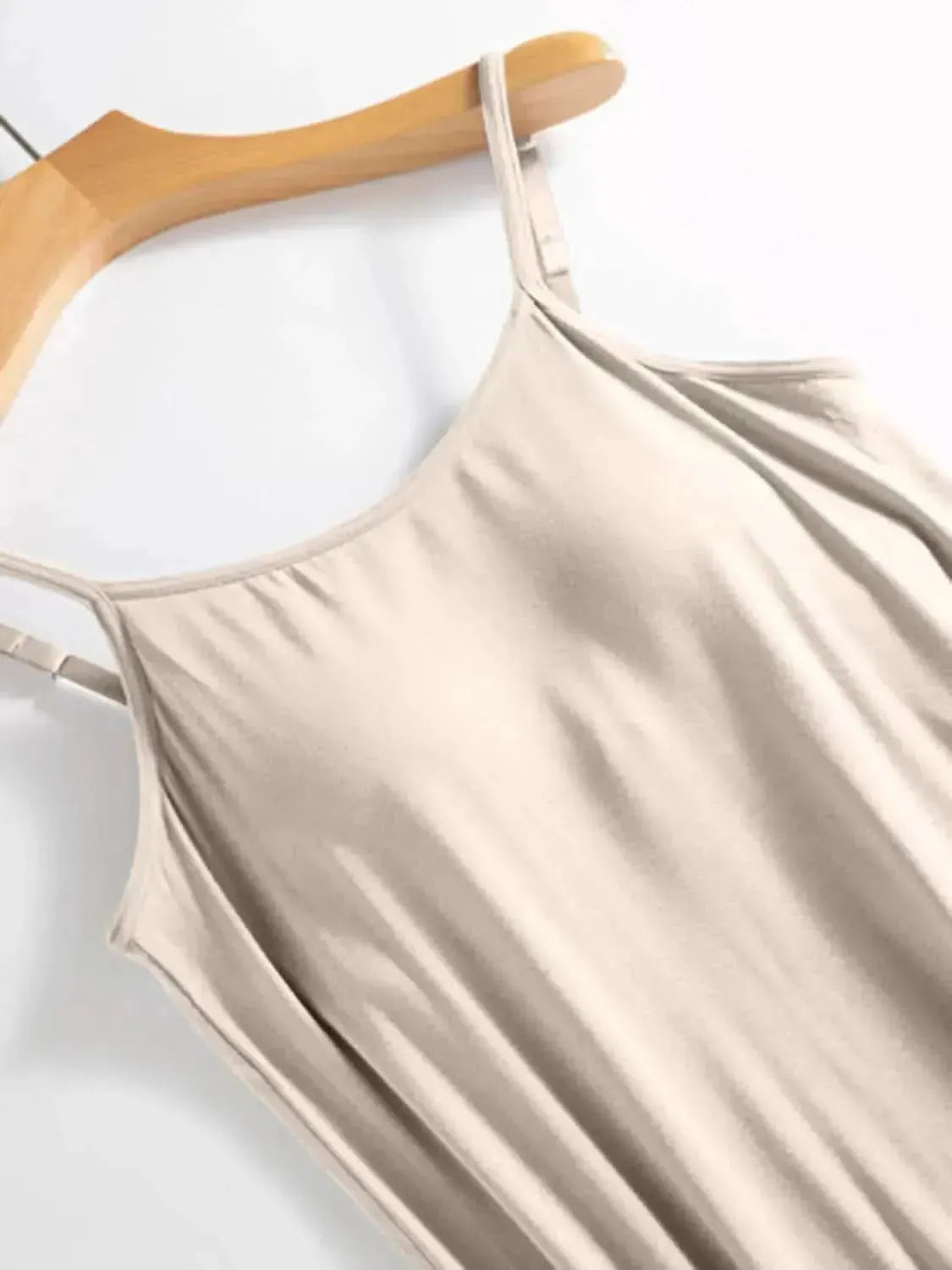 Scoop Neck Midi Cami Dress with Bra - Bad Moms Club