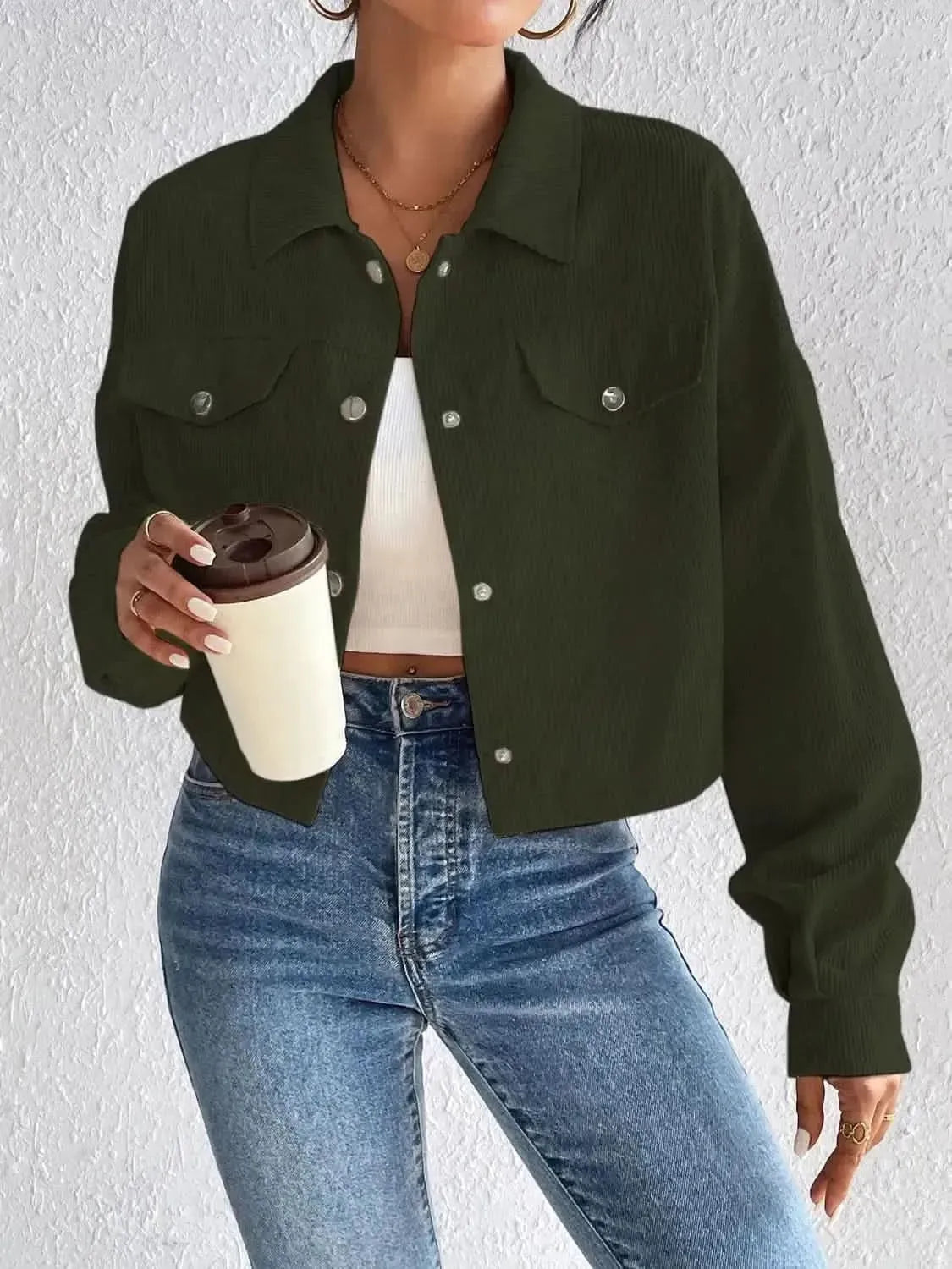 Honey Snap Down Long Sleeve Jacket - Bad Moms Club