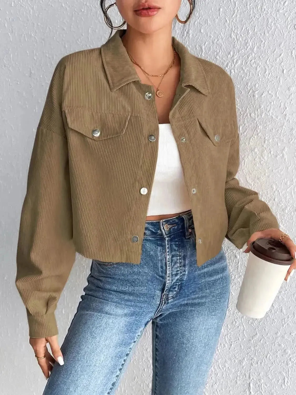 Honey Snap Down Long Sleeve Jacket - Bad Moms Club
