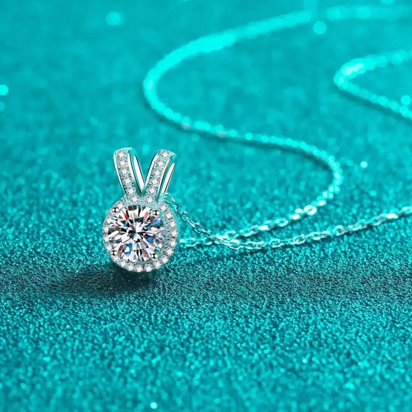 1 Carat Moissanite Rabbit Ears Shape Pendant Necklace - Bad Moms Club