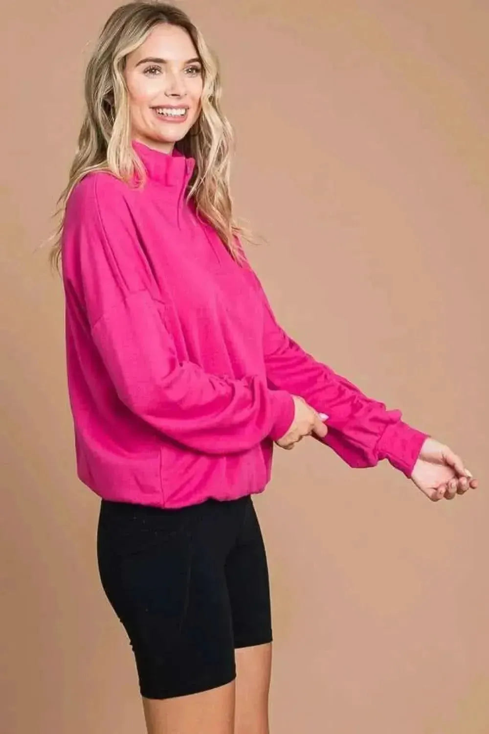 Culture Code Full Size Half Zip Long Sleeve Sweatshirt - Bad Moms Club