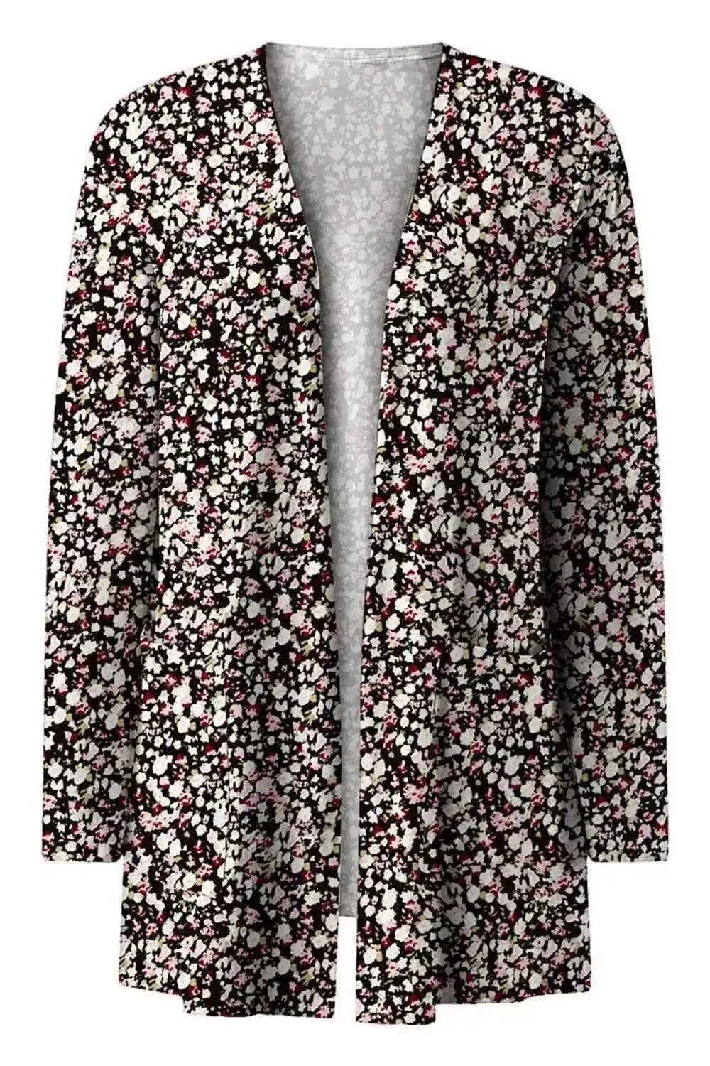 Printed Long Sleeve Cardigan - Bad Moms Club