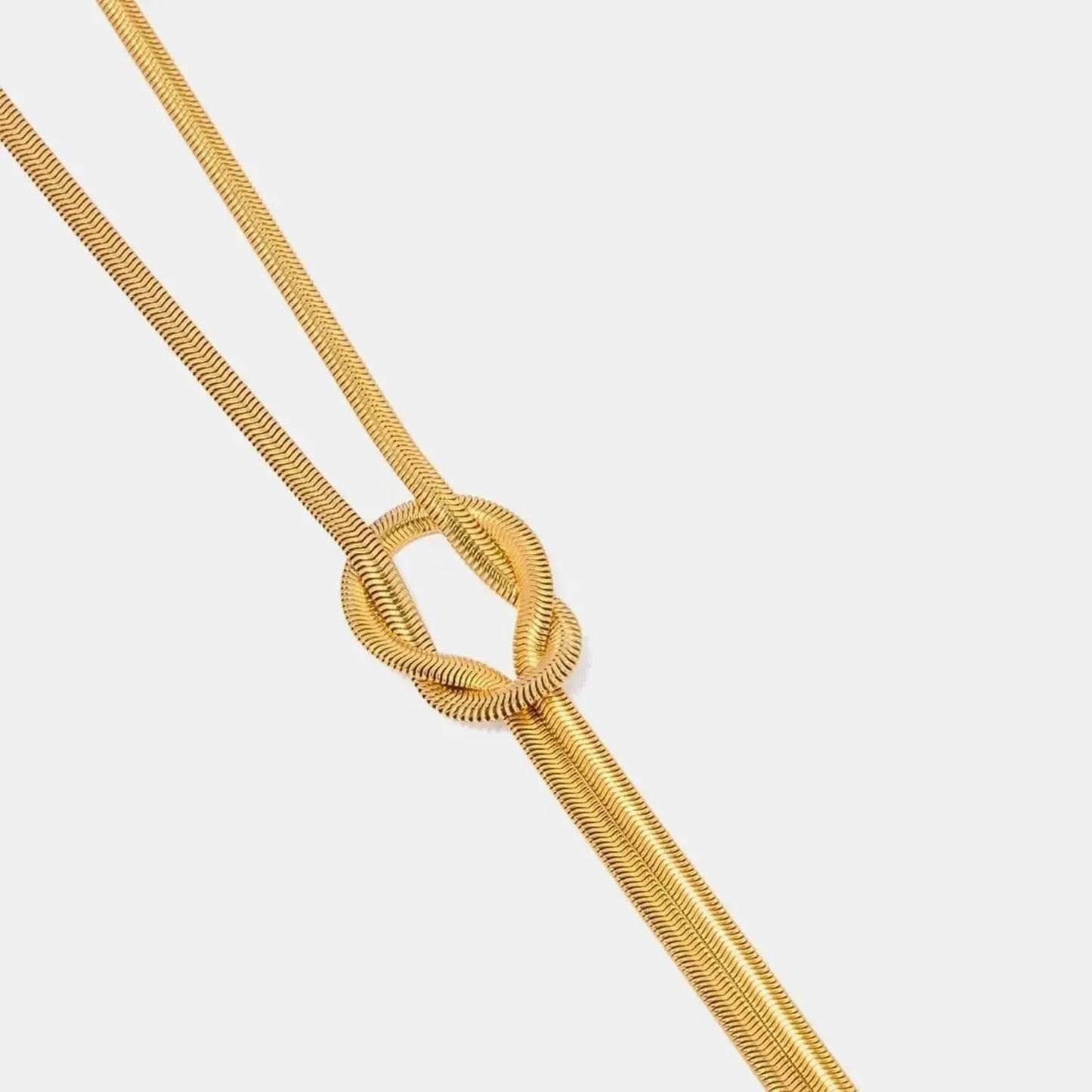Double Layered Knot Herringbone Choker Necklace - Bad Moms Club