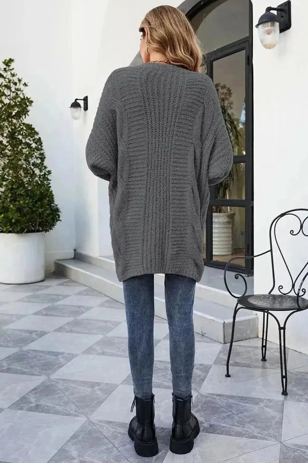 Open Front Dolman Sleeve Cardigan - Bad Moms Club