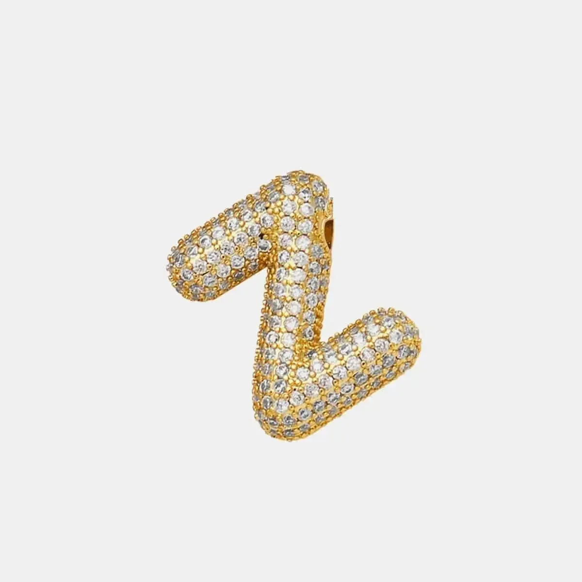 Inlaid Zircon Bubble Initial Necklace - Bad Moms Club