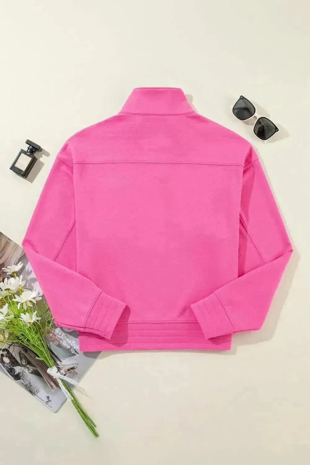 Half Snap Long Sleeve Sweatshirt - Bad Moms Club
